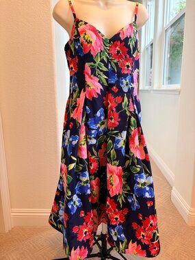 ELIJA J Navy Floral Fit n Flare Sundress